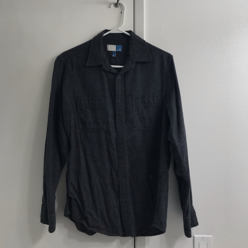 Men’s 14th Union Medium Solid Grey Winter Flannel